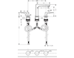 Hansgrohe Metropol - Umyvadlová baterie s výpustí Push-Open, 3-otvorová instalace, chrom 32514000