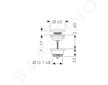 Hansgrohe Odtokové soupravy - Odtoková souprava Push-Open, kartáčovaný černý chrom 50100340
