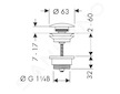 Hansgrohe Odtokové soupravy - Odtoková souprava Push-Open, matná černá 50100670