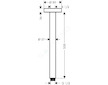 Hansgrohe Příslušenství - Přívod od stropu S 30 cm, matná černá 27389670