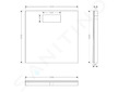 Hansgrohe Příslušenství - Spádová sprchová deska 100x100 cm, k obložení 56256000