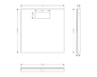 Hansgrohe Příslušenství - Spádová sprchová deska 100x100 cm, k obložení 56256000
