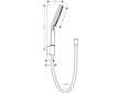 Hansgrohe Raindance Alive Select S - Set sprchové hlavice, držáku a hadice, 3 proudy, EcoSmart, kartáčovaný bronz 24611140