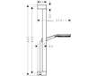 Hansgrohe Raindance Alive Select S - Set sprchové hlavice, tyče a hadice, 3 proudy, EcoSmart, kartáčovaný černý chrom 24600340