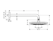 Hansgrohe Raindance Select S - Hlavová sprcha 240, 2 proudy, sprchové rameno 39 cm, bílá/chrom 26466400