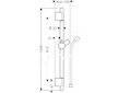 Hansgrohe Raindance - Sprchová tyč 90 cm se sprchovou hadicí, chrom 28631000