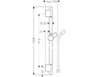 Hansgrohe Raindance - Sprchová tyč Unica'S Puro 90 cm, se sprchovou hadicí, kartáčovaný nikl 28631820