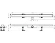 Hansgrohe RainDrain Compact - Sprchový žlab 100 cm pro vložení dlažby, s roštem 56171000