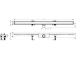 Hansgrohe RainDrain Compact - Sprchový žlab 120 cm pro vložení dlažby, s roštem 56185000