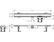 Hansgrohe RainDrain Compact - Sprchový žlab 80 cm, s roštem, kartáčovaná nerezová ocel 56166800