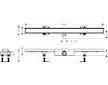 Hansgrohe RainDrain Compact - Sprchový žlab 90 cm pro vložení dlažby, s roštem 56169000