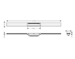 Hansgrohe RainDrain Flex - Lineární sprchový žlab s nerezovým roštem 1000, do prostoru, zkrátitelný, kartáčovaný černý chrom 560