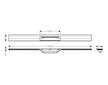 Hansgrohe RainDrain Flex - Lineární sprchový žlab s nerezovým roštem 1000, ke stěně, zkrátitelný, kartáčovaná nerez 56053800