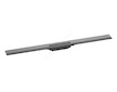 Hansgrohe RainDrain Flex - Lineární sprchový žlab s nerezovým roštem 1000, ke stěně, zkrátitelný, kartáčovaný černý chrom 560533