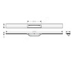 Hansgrohe RainDrain Flex - Lineární sprchový žlab s nerezovým roštem 1000, ke stěně, zkrátitelný, matná bílá 56053700