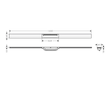 Hansgrohe RainDrain Flex - Lineární sprchový žlab s nerezovým roštem 1200, do prostoru, zkrátitelný, leštěný vzhled zlata 560479