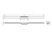 Hansgrohe RainDrain Flex - Lineární sprchový žlab s nerezovým roštem 1200, do prostoru, zkrátitelný, matná bílá 56047700