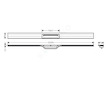 Hansgrohe RainDrain Flex - Lineární sprchový žlab s nerezovým roštem 1200, ke stěně, zkrátitelný, chrom 56054000