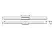 Hansgrohe RainDrain Flex - Lineární sprchový žlab s nerezovým roštem 1200, ke stěně, zkrátitelný, matná bílá 56054700