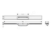 Hansgrohe RainDrain Flex - Lineární sprchový žlab s nerezovým roštem 700, ke stěně, zkrátitelný, matná černá 56050670