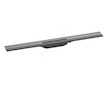 Hansgrohe RainDrain Flex - Lineární sprchový žlab s nerezovým roštem 800, ke stěně, zkrátitelný, kartáčovaný černý chrom 5605134