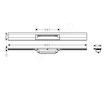 Hansgrohe RainDrain Flex - Lineární sprchový žlab s nerezovým roštem 800, ke stěně, zkrátitelný, kartáčovaný černý chrom 5605134