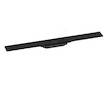 Hansgrohe RainDrain Flex - Lineární sprchový žlab s nerezovým roštem 800, ke stěně, zkrátitelný, matná černá 56051670