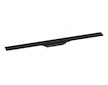 Hansgrohe RainDrain Flex - Lineární sprchový žlab s nerezovým roštem 900, do prostoru, zkrátitelný, matná černá 56045670