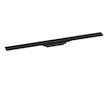Hansgrohe RainDrain Flex - Lineární sprchový žlab s nerezovým roštem 900, do prostoru, zkrátitelný, matná černá 56045670