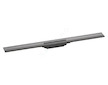 Hansgrohe RainDrain Flex - Lineární sprchový žlab s nerezovým roštem 900, ke stěně, zkrátitelný, kartáčovaný černý chrom 5605234