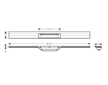 Hansgrohe RainDrain Flex - Lineární sprchový žlab s nerezovým roštem 900, ke stěně, zkrátitelný leštěný vzhled zlata 56052990