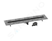 Hansgrohe RainDrain Go - Sprchový žlab 120 cm s oboustranným roštem, pro vložení dlažby, matná černá 56276670
