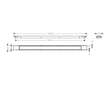 Hansgrohe RainDrain Match Plus - Sprchový žlab 100 cm, s roštem, matná černá 56217670