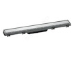 Hansgrohe RainDrain Match - Sprchový žlab s nerezovým roštem 600, s výškově stavitelným rámem, chrom 56036000
