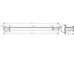 Hansgrohe Rainfinity - Polička, délka 50 cm, kartáčovaný černý chrom 26844340