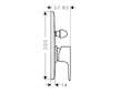 Hansgrohe Rebris E - Vanová baterie pod omítku, chrom 72459000