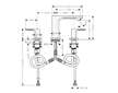 Hansgrohe Rebris S - Umyvadlová baterie s výpustí, 3-otvorová instalace, chrom 72530000