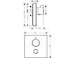 Hansgrohe Shower Select Glass - Termostat pod omítku Highflow pro 1 spotřebič a 1 dodatečný výstup, bílá/chrom 15735400
