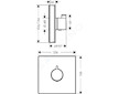Hansgrohe Shower Select Glass - Termostatická baterie HighFlow pod omítku, černá/chrom 15734600