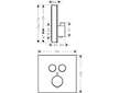 Hansgrohe Shower Select Glass - Termostatická baterie pod omítku pro 2 spotřebiče, bílá/chrom 15738400