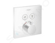 Hansgrohe Shower Select - Termostatická baterie pod omítku pro 2 spotřebiče, matná bílá 15763700