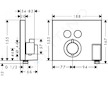 Hansgrohe Shower Select - Termostatická baterie pod omítku, se 2 výstupy, chrom 15765000