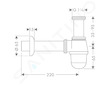 Hansgrohe Sifony - Bidetový sifon, chrom 55213000