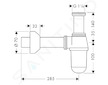 Hansgrohe Sifony - Sifon, chrom 52010000