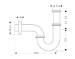 Hansgrohe Sifony - Sifon, chrom 53002000
