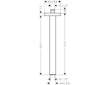 Hansgrohe  - Sprchové rameno stropní, 31 cm, kartáčovaný černý chrom 24339340