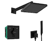 Hansgrohe  - Sprchový set s baterií pod omítku, s tělesem, 26x26 cm, matná černá SANI21HHH401