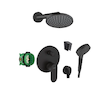 Hansgrohe  - Sprchový set s baterií pod omítku, s tělesem, průměr 20 cm, 2 proudy, matná černá SANI21HHH412