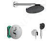 Hansgrohe  - Sprchový set s baterií pod omítku, s tělesem, průměr 26 cm, 3 proudy, chrom SANI21HHH000
