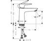 Hansgrohe Talis E - Umyvadlová baterie, kartáčovaný černý chrom 71712340